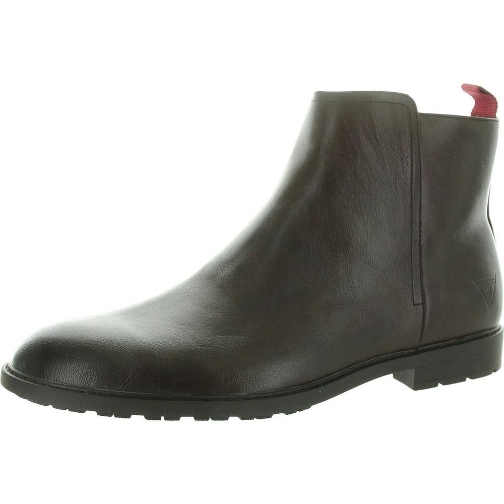 GUESS Men's Dawlin Chelsea Boot Dark Brown Size 8 Ankle Boots New with Box